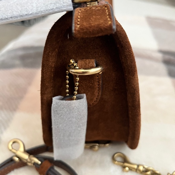 Coach Waverly honey brown Suede Shoulder Bag - Picture 6 of 7